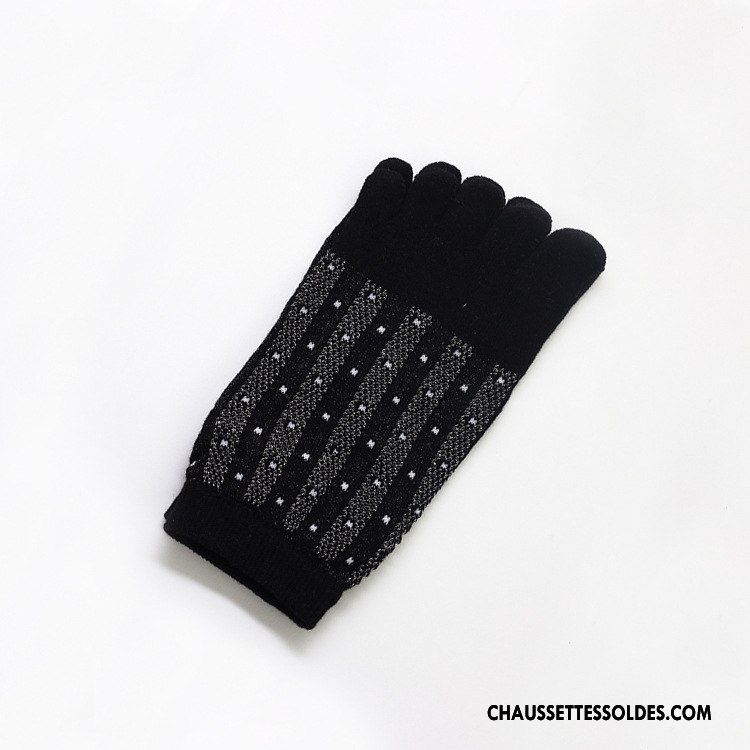 Chaussettes Courtes Femme Cristal L'automne Matelassé Engrener Cinq Doigts Été Bleu