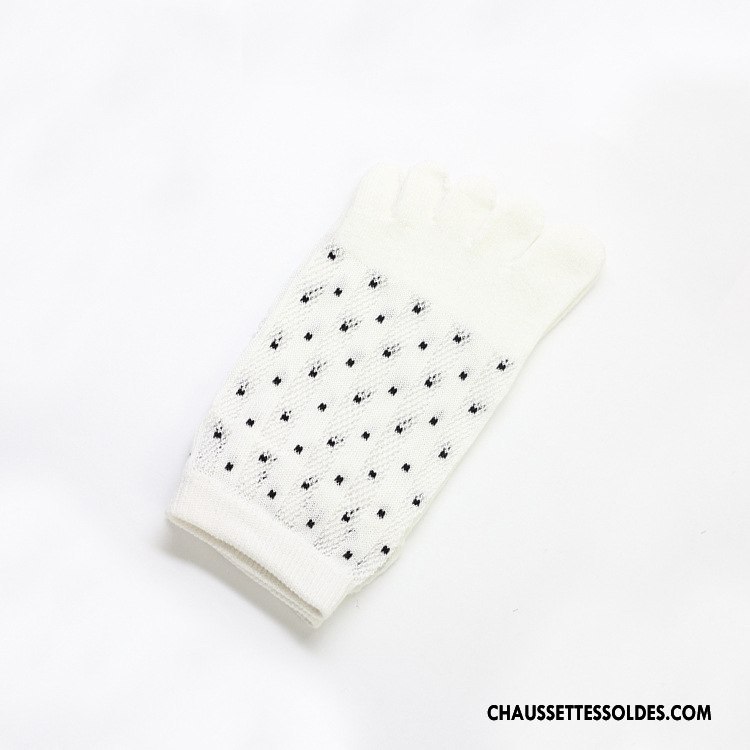 Chaussettes Courtes Femme Cristal L'automne Matelassé Engrener Cinq Doigts Été Bleu