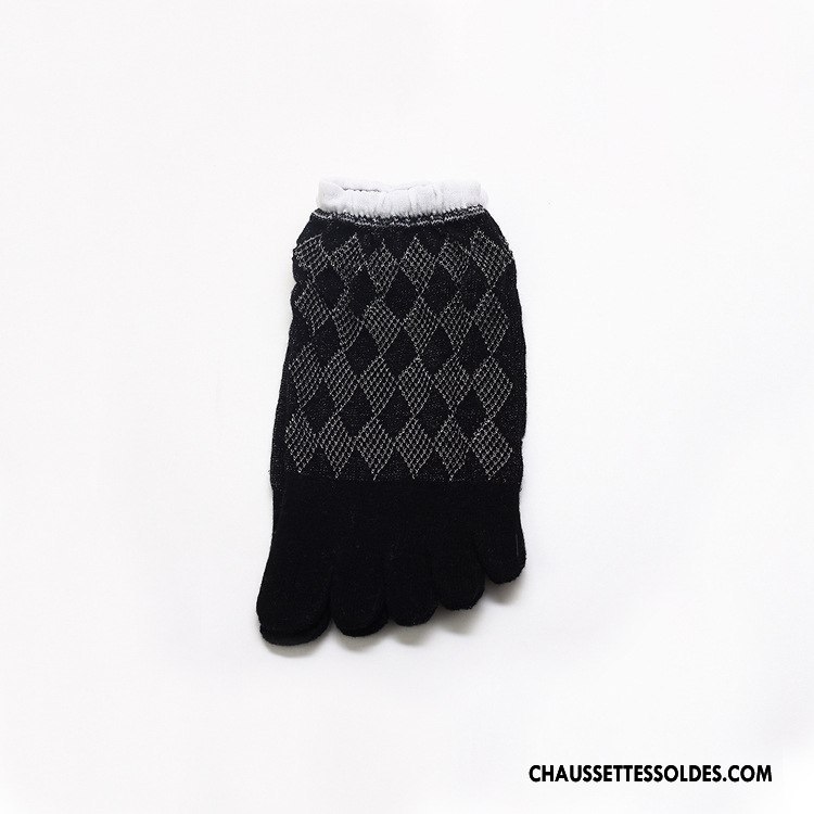 Chaussettes Courtes Femme Cristal L'automne Matelassé Engrener Cinq Doigts Été Bleu