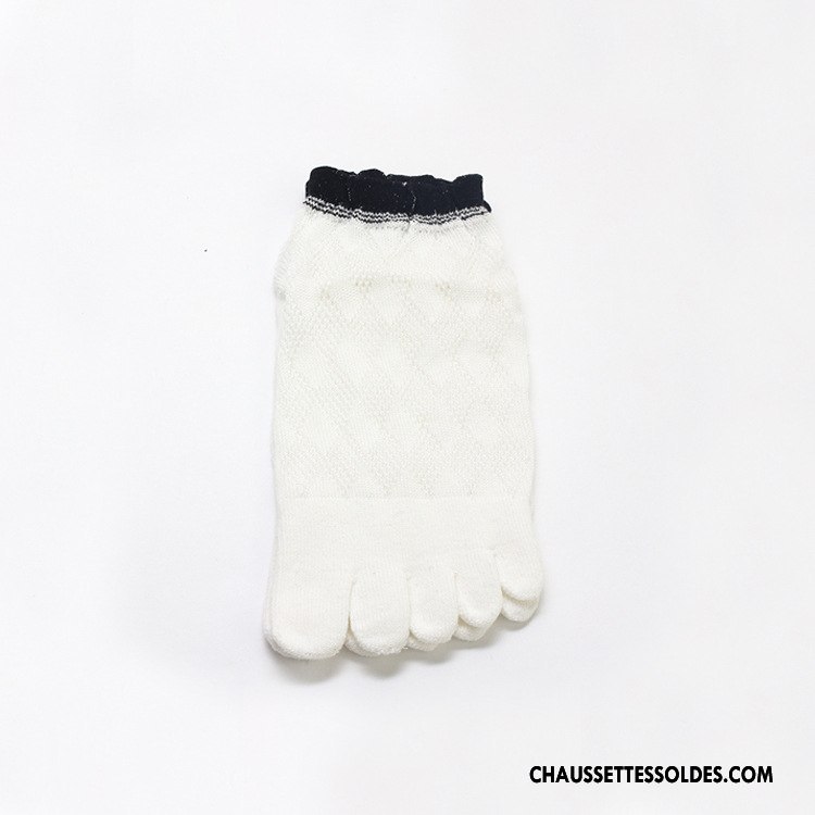 Chaussettes Courtes Femme Cristal L'automne Matelassé Engrener Cinq Doigts Été Bleu