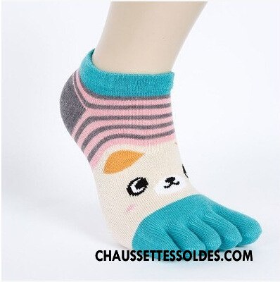 Chaussettes Courtes Femme Créatif Mode Chaussettes En Coton Dame Tendance Cinq Doigts Violet
