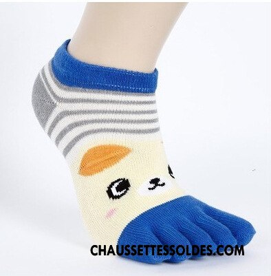 Chaussettes Courtes Femme Créatif Mode Chaussettes En Coton Dame Tendance Cinq Doigts Violet