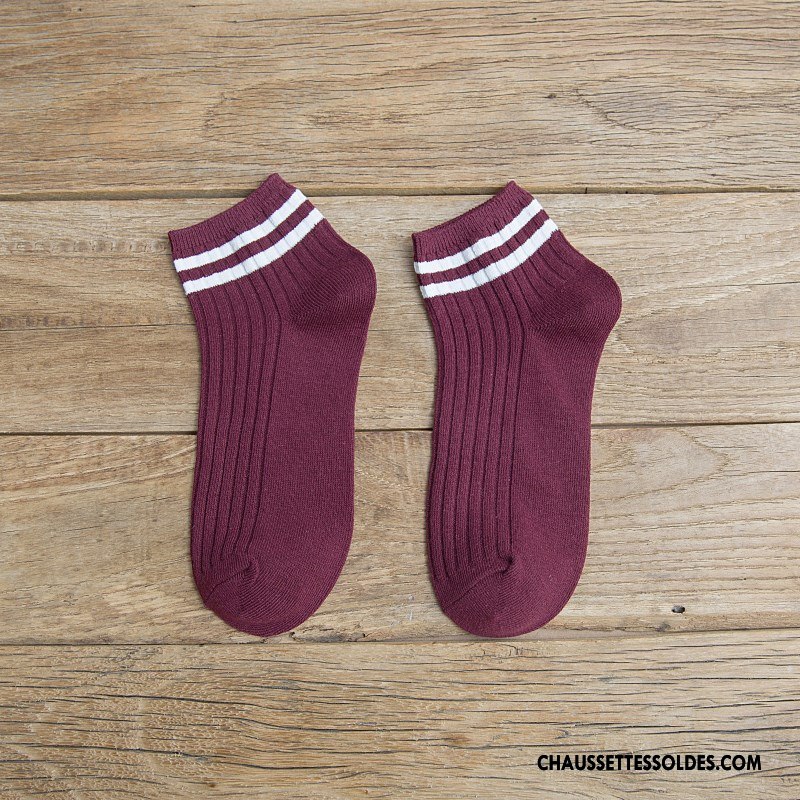 Chaussettes Courtes Femme Dame Chaussette Courte Mouvement Vent D'université Coton Bio Nouvelles Arrivées Blanc