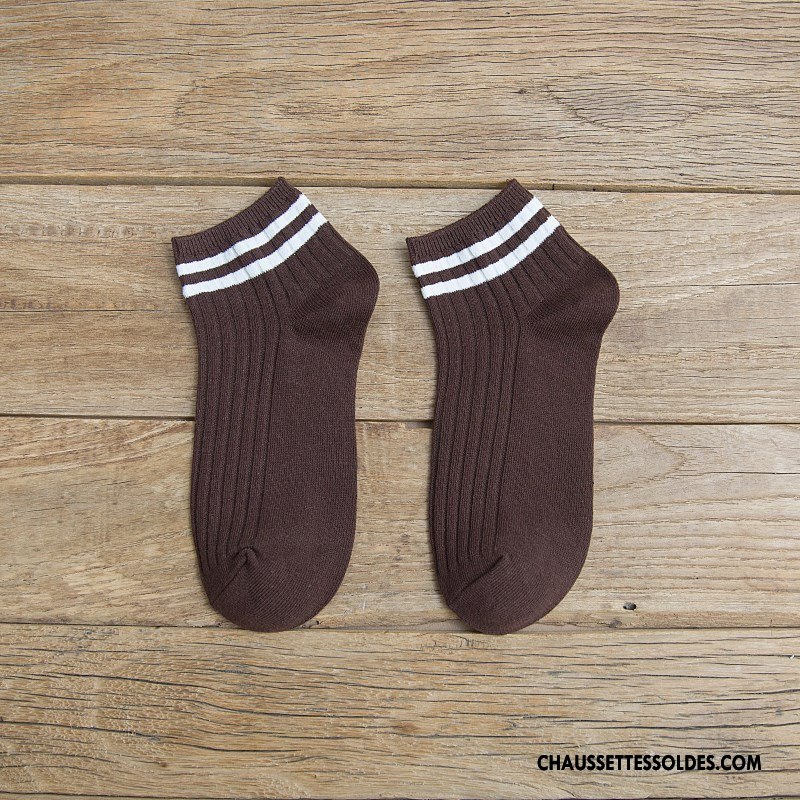 Chaussettes Courtes Femme Dame Chaussette Courte Mouvement Vent D'université Coton Bio Nouvelles Arrivées Blanc