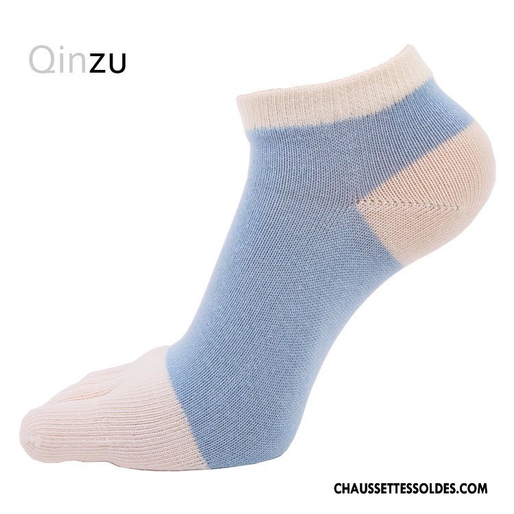 Chaussettes Courtes Femme Dame Cinq Doigts Charmant Matelassé Chaussette Basse Coupée Légèrement Rose