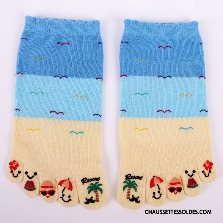 Chaussettes Courtes Femme Dame Cinq Doigts Matelassé L'automne Mouvement Hiver Rouge