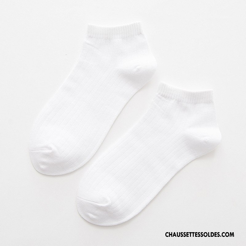 Chaussettes Courtes Femme Dame Mouvement Le Nouveau Rayé Élève 100% Coton Rose Clair