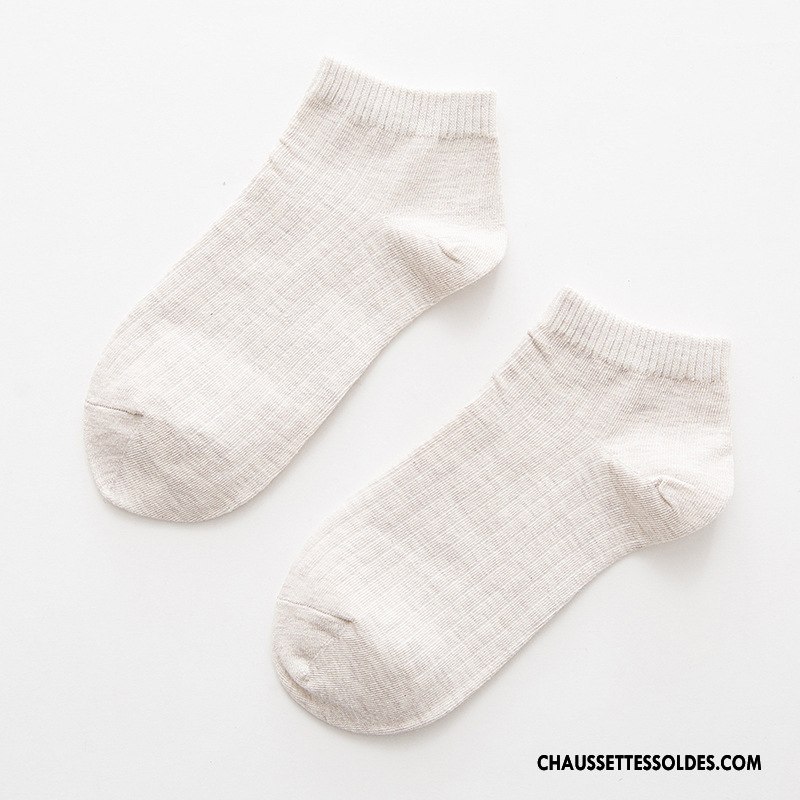 Chaussettes Courtes Femme Dame Mouvement Le Nouveau Rayé Élève 100% Coton Rose Clair