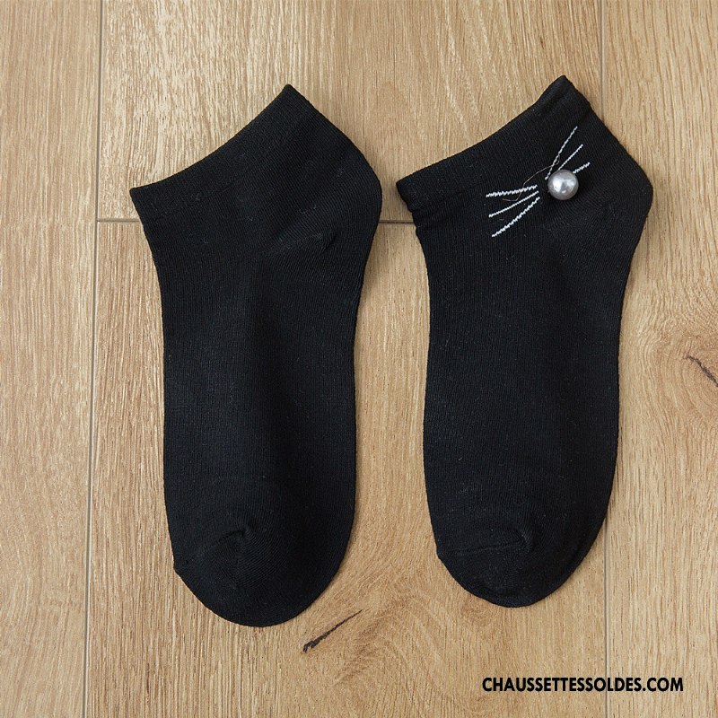 Chaussettes Courtes Femme Dame Nouvelles Arrivées Dessin Animé Frais Charmant Chaussette Basse Coupée Blanc