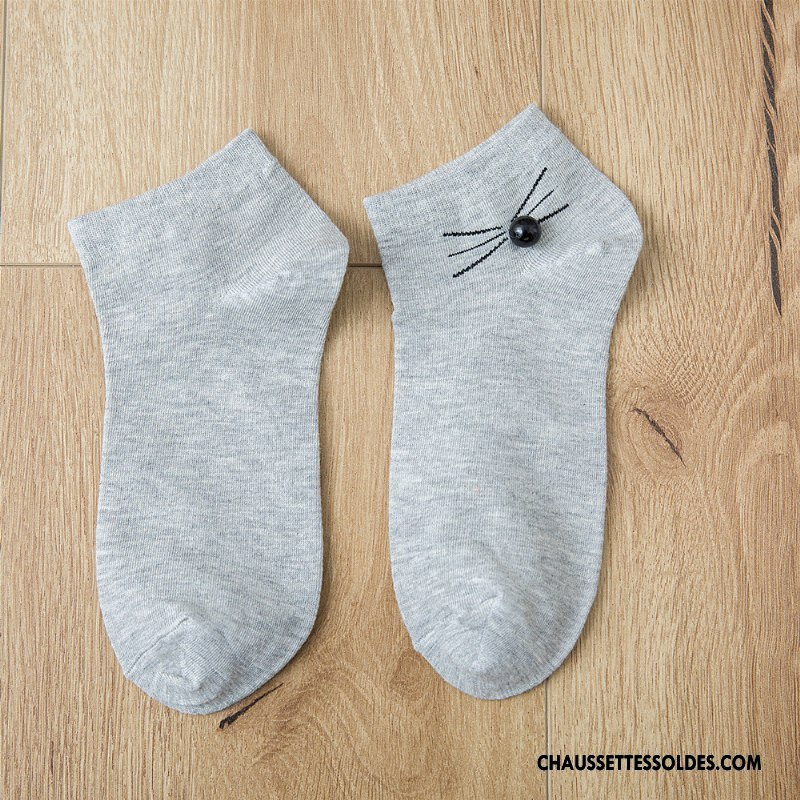 Chaussettes Courtes Femme Dame Nouvelles Arrivées Dessin Animé Frais Charmant Chaussette Basse Coupée Blanc