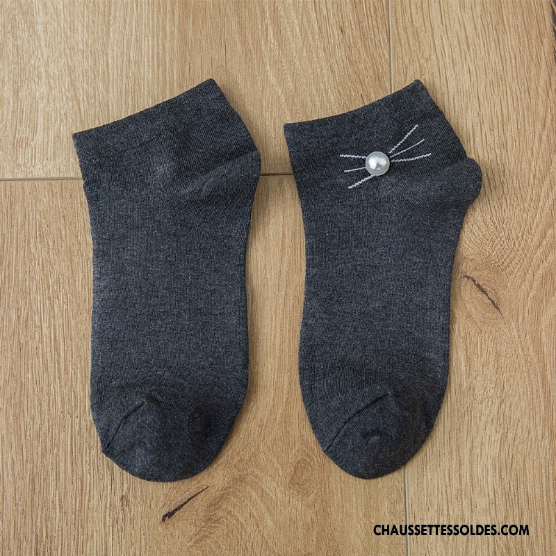 Chaussettes Courtes Femme Dame Nouvelles Arrivées Dessin Animé Frais Charmant Chaussette Basse Coupée Blanc