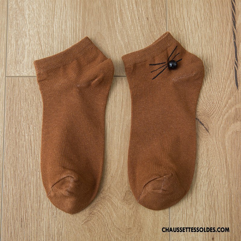 Chaussettes Courtes Femme Dame Nouvelles Arrivées Dessin Animé Frais Charmant Chaussette Basse Coupée Blanc