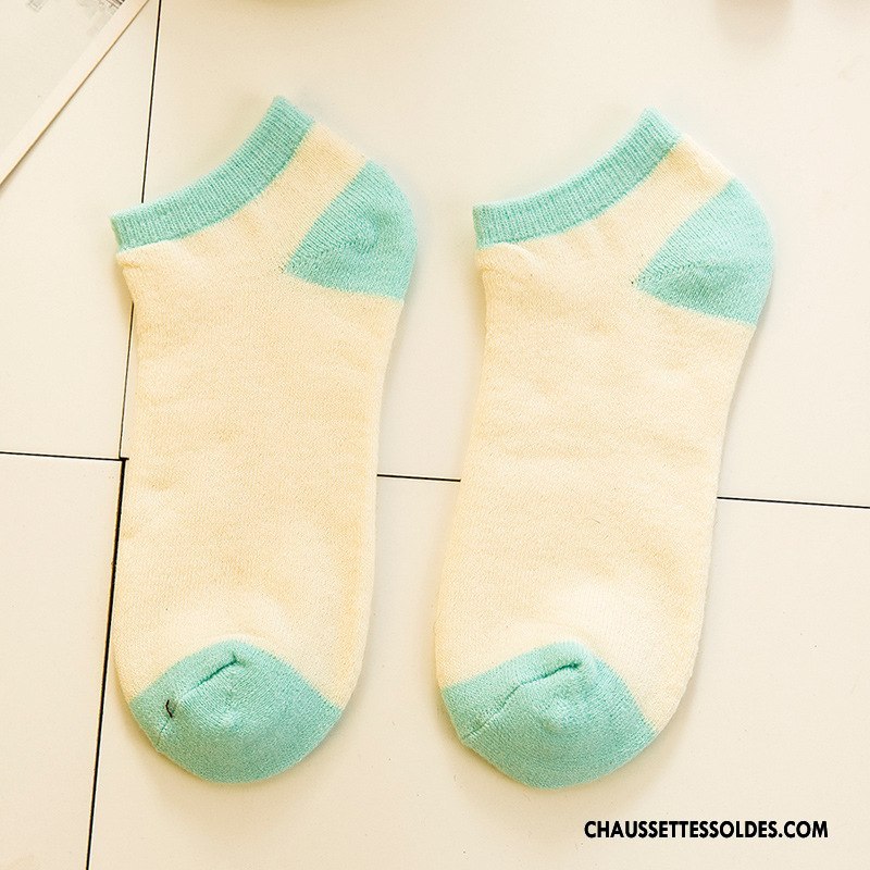 Chaussettes Courtes Femme Dame Terry Casual 100% Coton Thermiques Plus De Velours Pure Vert Clair