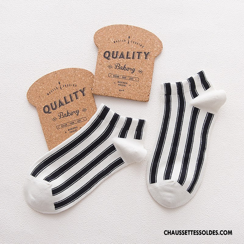 Chaussettes Courtes Femme Dessin Animé Chaussette Basse Coupée Nouvelles Arrivées 100% Coton Lovers Géométrie Bleu