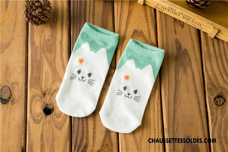 Chaussettes Courtes Femme Dessin Animé Chaussettes En Coton Invisible Petit Chaussette Basse Coupée Printemps