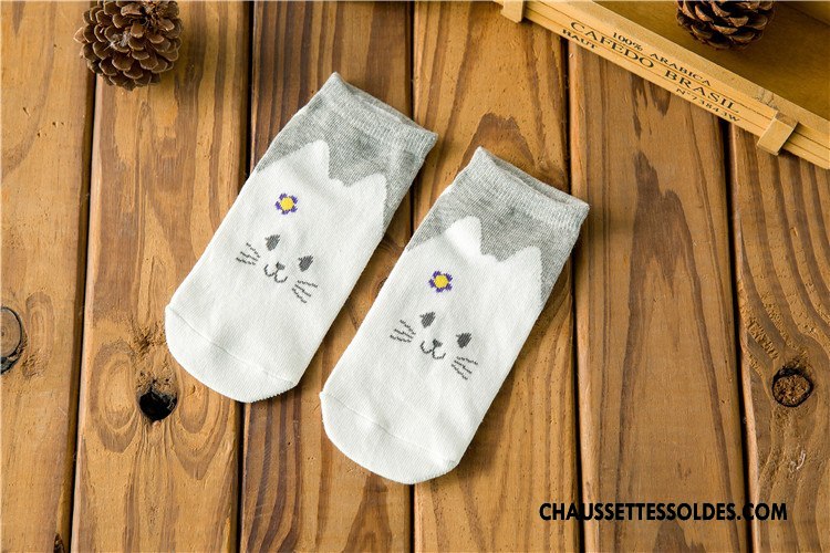 Chaussettes Courtes Femme Dessin Animé Chaussettes En Coton Invisible Petit Chaussette Basse Coupée Printemps