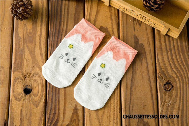 Chaussettes Courtes Femme Dessin Animé Chaussettes En Coton Invisible Petit Chaussette Basse Coupée Printemps