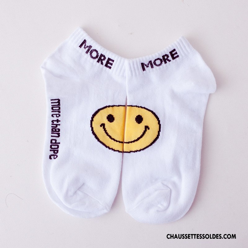 Chaussettes Courtes Femme Drôle Art Nouvelles Arrivées Élève Chaussette Courte Lovers Blanc