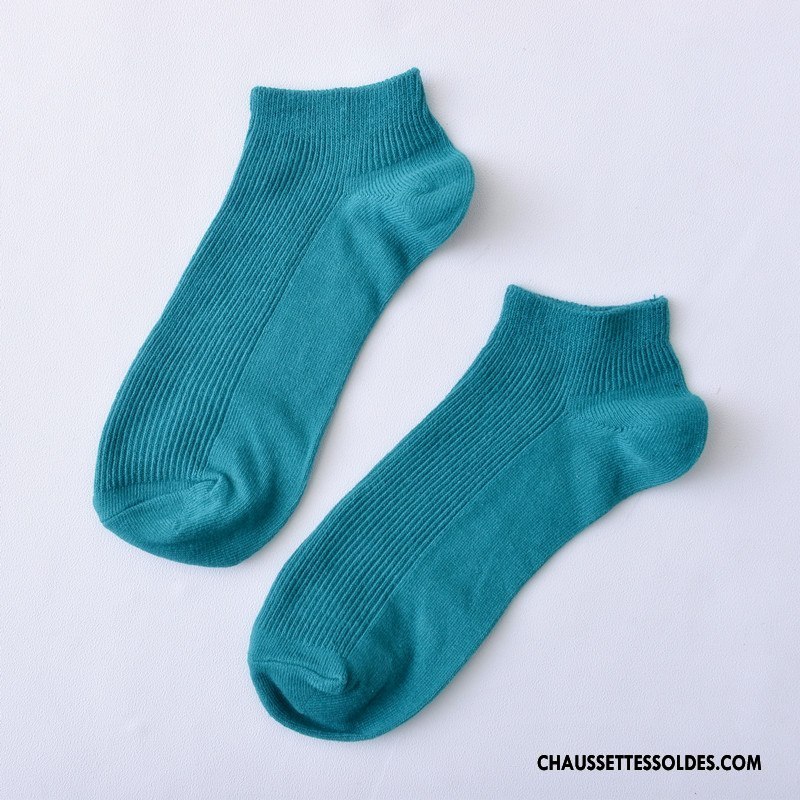 Chaussettes Courtes Femme Frais Chaussette Basse Coupée Dame 100% Coton Doux Chaussette Courte Couleurs De Bonbons Pure Rose