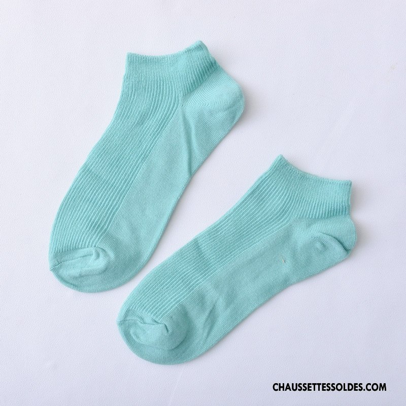 Chaussettes Courtes Femme Frais Chaussette Basse Coupée Dame 100% Coton Doux Chaussette Courte Couleurs De Bonbons Pure Rose