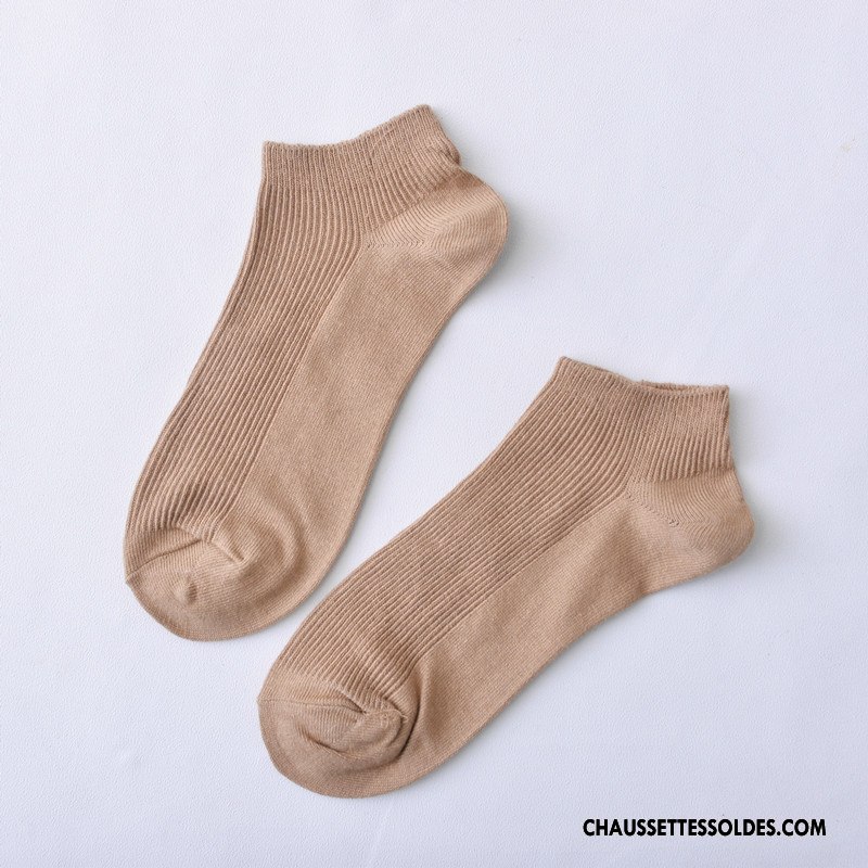 Chaussettes Courtes Femme Frais Chaussette Basse Coupée Dame 100% Coton Doux Chaussette Courte Couleurs De Bonbons Pure Rose