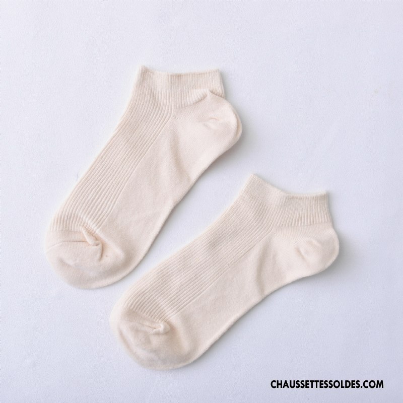 Chaussettes Courtes Femme Frais Chaussette Basse Coupée Dame 100% Coton Doux Chaussette Courte Couleurs De Bonbons Pure Rose