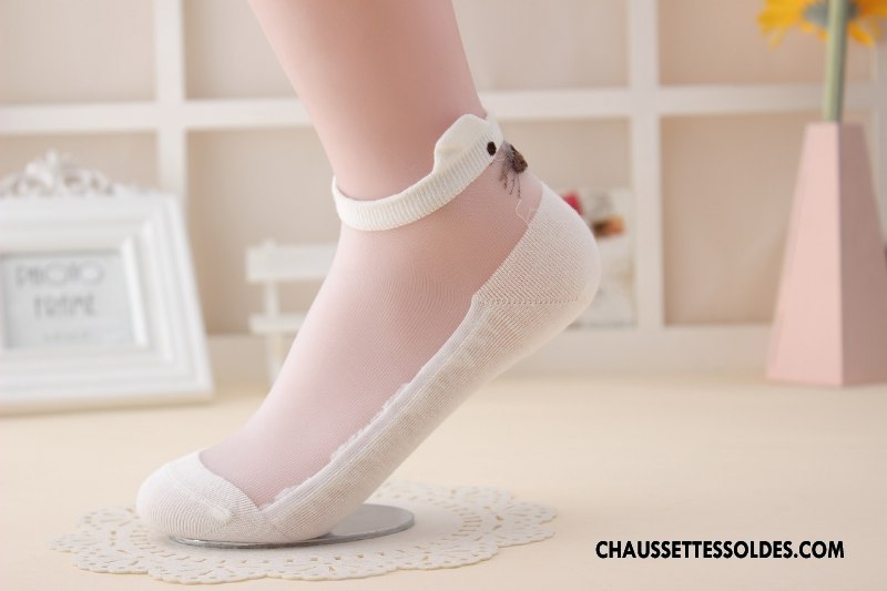 Chaussettes Courtes Femme Frais Dame Dimensionnel Printemps Chaussette Basse Coupée Le Nouveau Noir