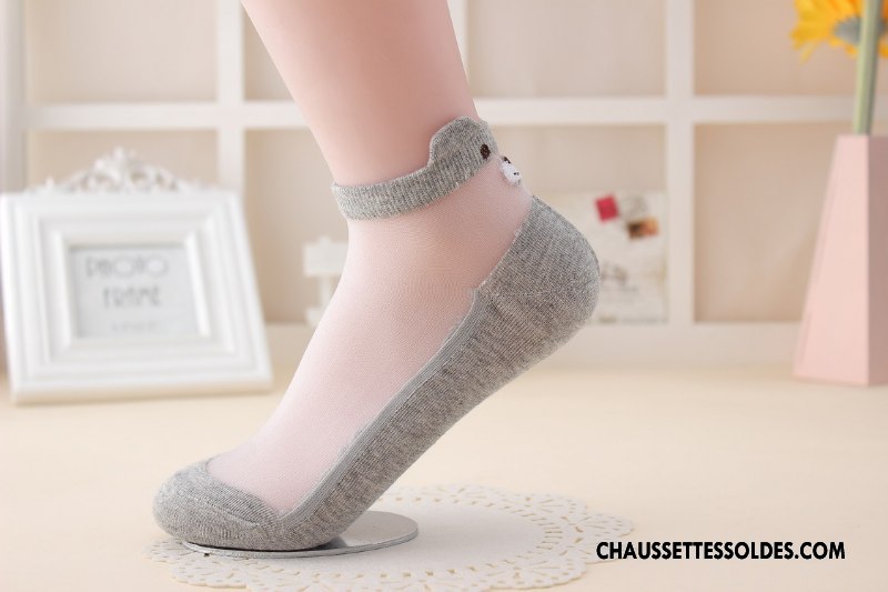 Chaussettes Courtes Femme Frais Dame Dimensionnel Printemps Chaussette Basse Coupée Le Nouveau Noir