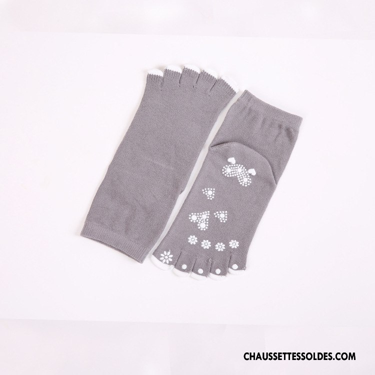 Chaussettes Courtes Femme Hiver Cinq Doigts Multifonctions Doigt De Pied Santé 100% Coton Noir