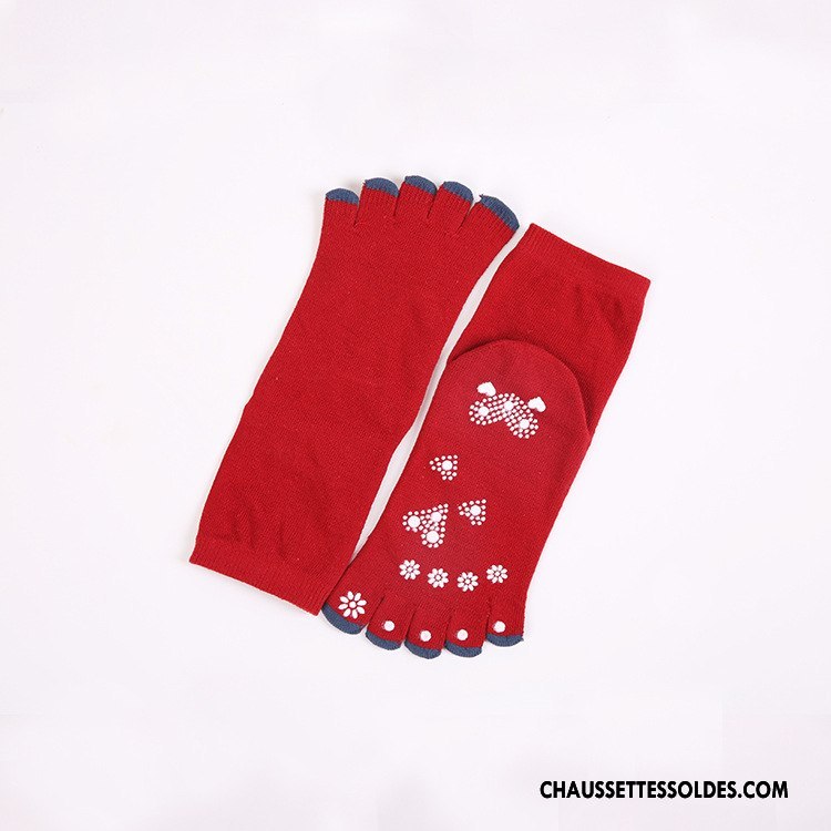 Chaussettes Courtes Femme Hiver Cinq Doigts Multifonctions Doigt De Pied Santé 100% Coton Noir