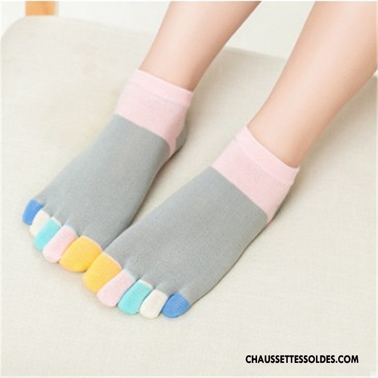 Chaussettes Courtes Femme L'automne Absorber La Sueur Matelassé Anti-odeur Printemps 100% Coton Pure Gris