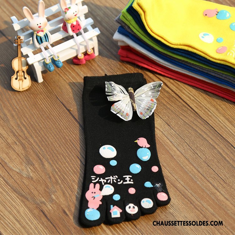 Chaussettes Courtes Femme L'automne Lovers Hiver Orange Matelassé Dessin Animé