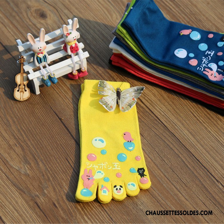 Chaussettes Courtes Femme L'automne Lovers Hiver Orange Matelassé Dessin Animé