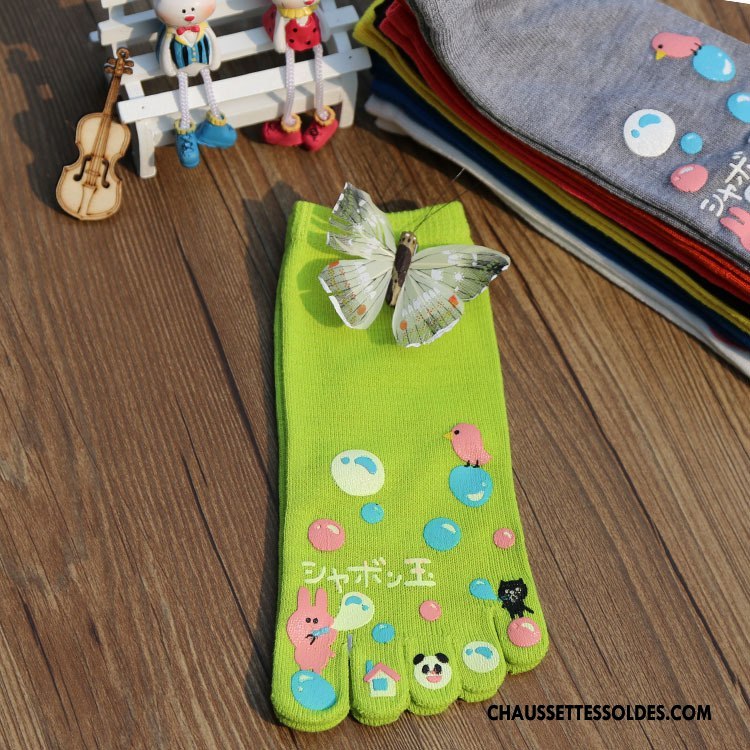 Chaussettes Courtes Femme L'automne Lovers Hiver Orange Matelassé Dessin Animé