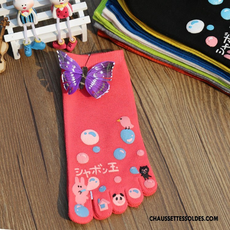 Chaussettes Courtes Femme L'automne Lovers Hiver Orange Matelassé Dessin Animé