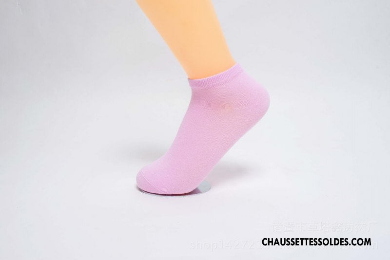 Chaussettes Courtes Femme Le Nouveau Printemps Invisible Matelassé Chaussette Basse Coupée Couleurs De Bonbons Violet Clair