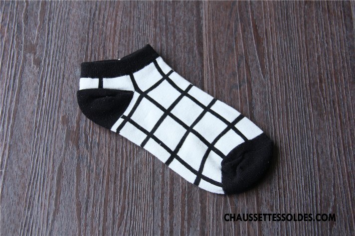 Chaussettes Courtes Femme Le Nouveau Style Chaud Chaussette Basse Coupée 100% Coton Swallow Cerveau Été Blanc