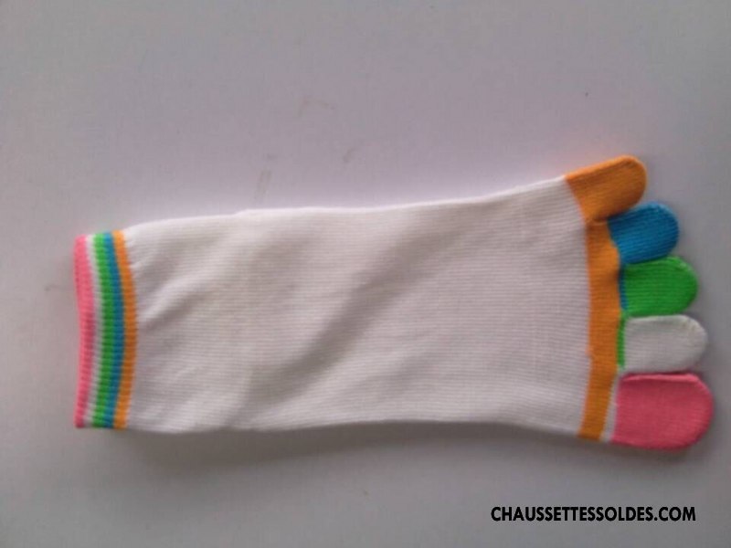 Chaussettes Courtes Femme Matelassé Cinq Doigts Coloré