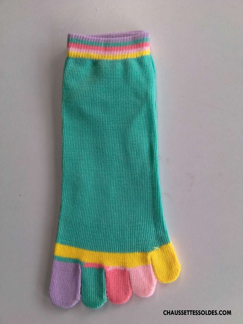 Chaussettes Courtes Femme Matelassé Cinq Doigts Coloré