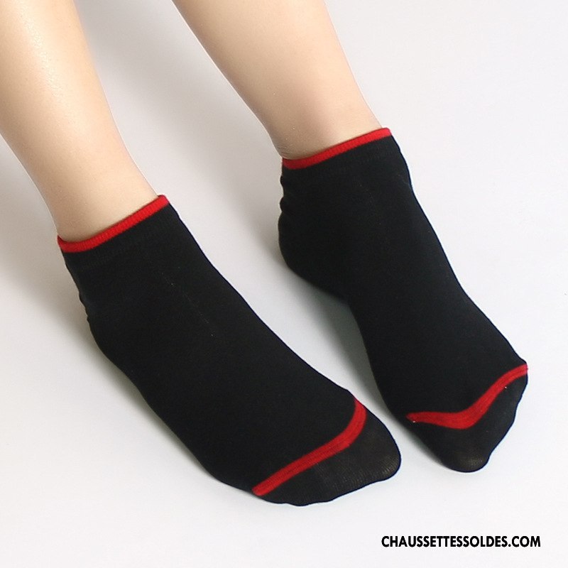 Chaussettes Courtes Femme Mode Simple Chaussette Courte Respirant Printemps Chaussette Basse Coupée Rose