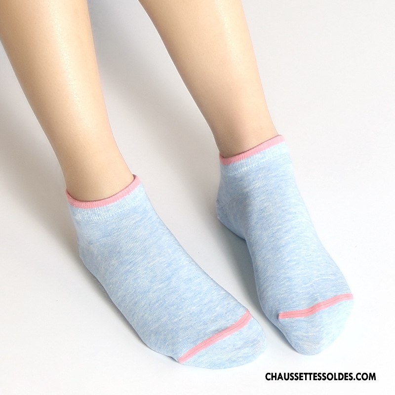 Chaussettes Courtes Femme Mode Simple Chaussette Courte Respirant Printemps Chaussette Basse Coupée Rose