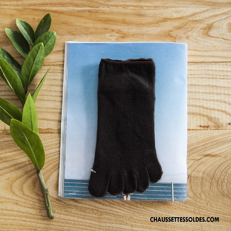 Chaussettes Courtes Femme Modèles Féminins Coton Bio Milieu Mode Cinq Doigts Bordeaux