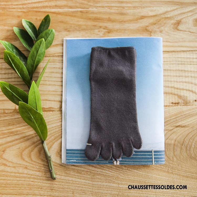 Chaussettes Courtes Femme Modèles Féminins Coton Bio Milieu Mode Cinq Doigts Bordeaux