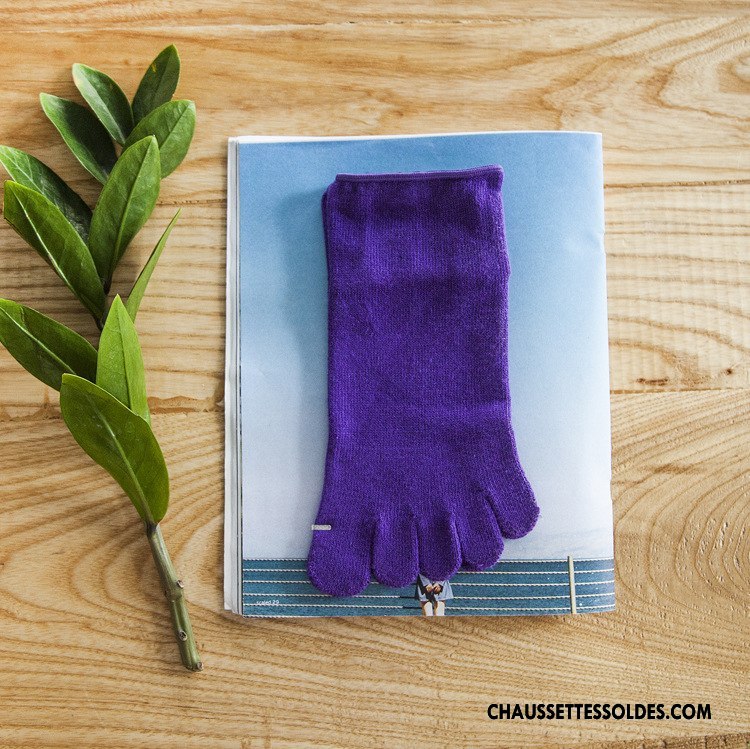 Chaussettes Courtes Femme Modèles Féminins Coton Bio Milieu Mode Cinq Doigts Bordeaux