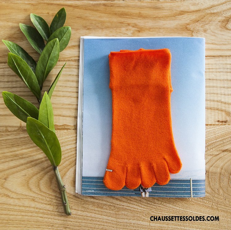 Chaussettes Courtes Femme Modèles Féminins Coton Bio Milieu Mode Cinq Doigts Bordeaux