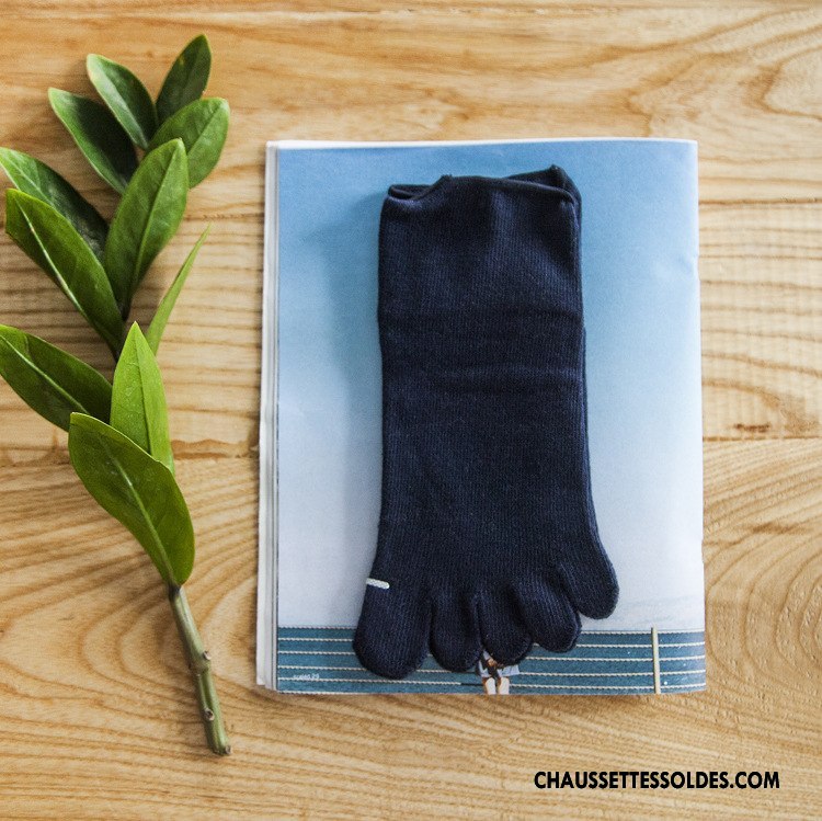 Chaussettes Courtes Femme Modèles Féminins Coton Bio Milieu Mode Cinq Doigts Bordeaux
