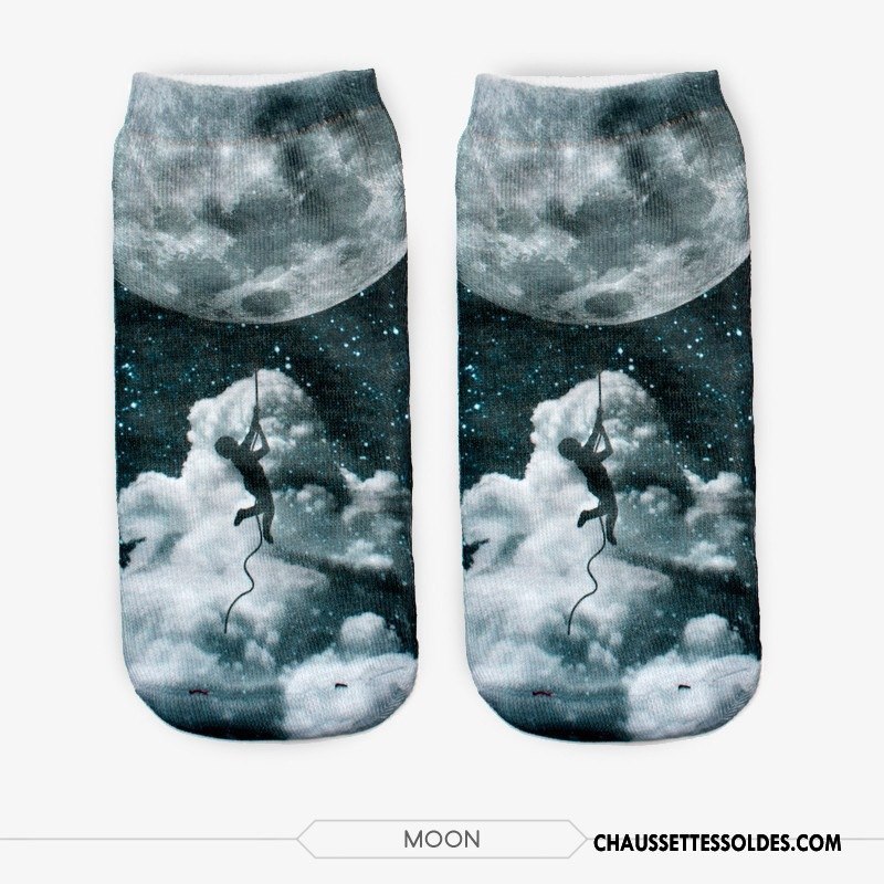 Chaussettes Courtes Femme Modèles Féminins Invisible Le Nouveau Chaussette Basse Coupée Chaussette Courte Adulte Impression Bleu Clair