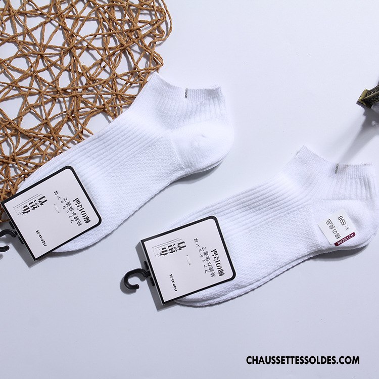 Chaussettes Courtes Femme Mouvement Printemps Été 100% Coton Chaussette Basse Coupée Bleu Marin Coloré