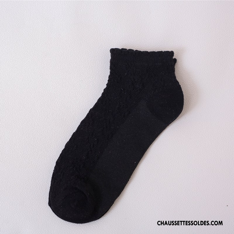 Chaussettes Courtes Femme Net Nouvelles Arrivées Été Frais 100% Coton Élève Bleu Clair Pure