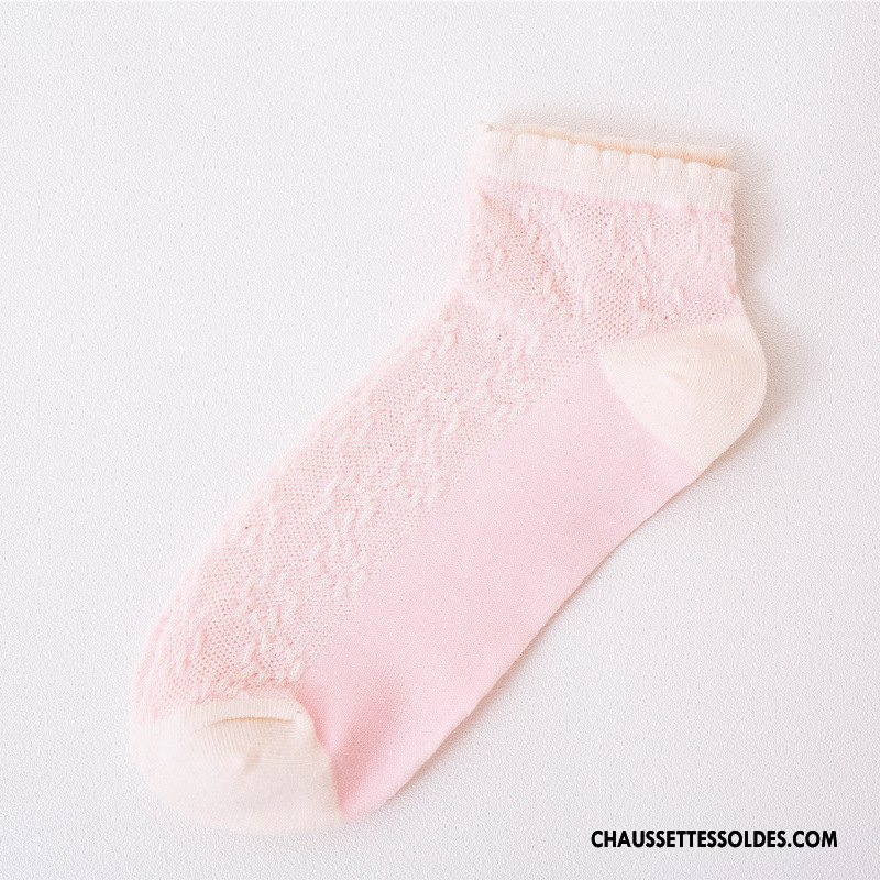 Chaussettes Courtes Femme Net Nouvelles Arrivées Été Frais 100% Coton Élève Bleu Clair Pure
